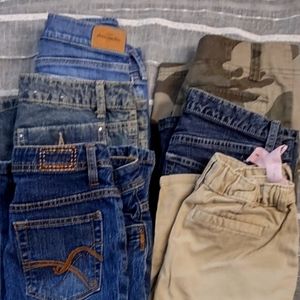 6 pairs size 12 girl jeans